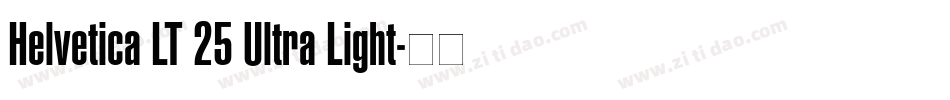Helvetica LT 25 Ultra Light字体转换